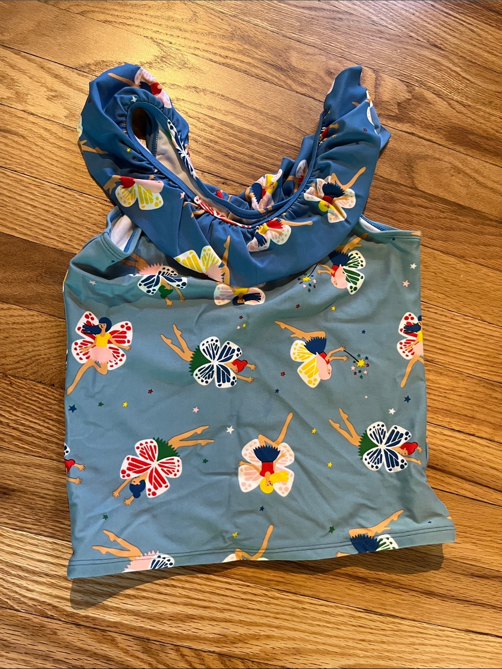 Hanna Andersson Swim Tankini Fairy Sky Blue Size 12 Girls